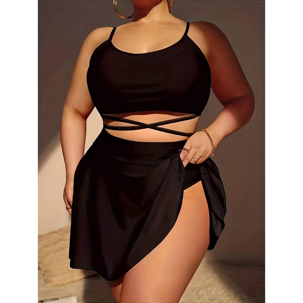 Monochrome Suit Set - Cikini-Monochrome Swimsuit for Women, Oversized High