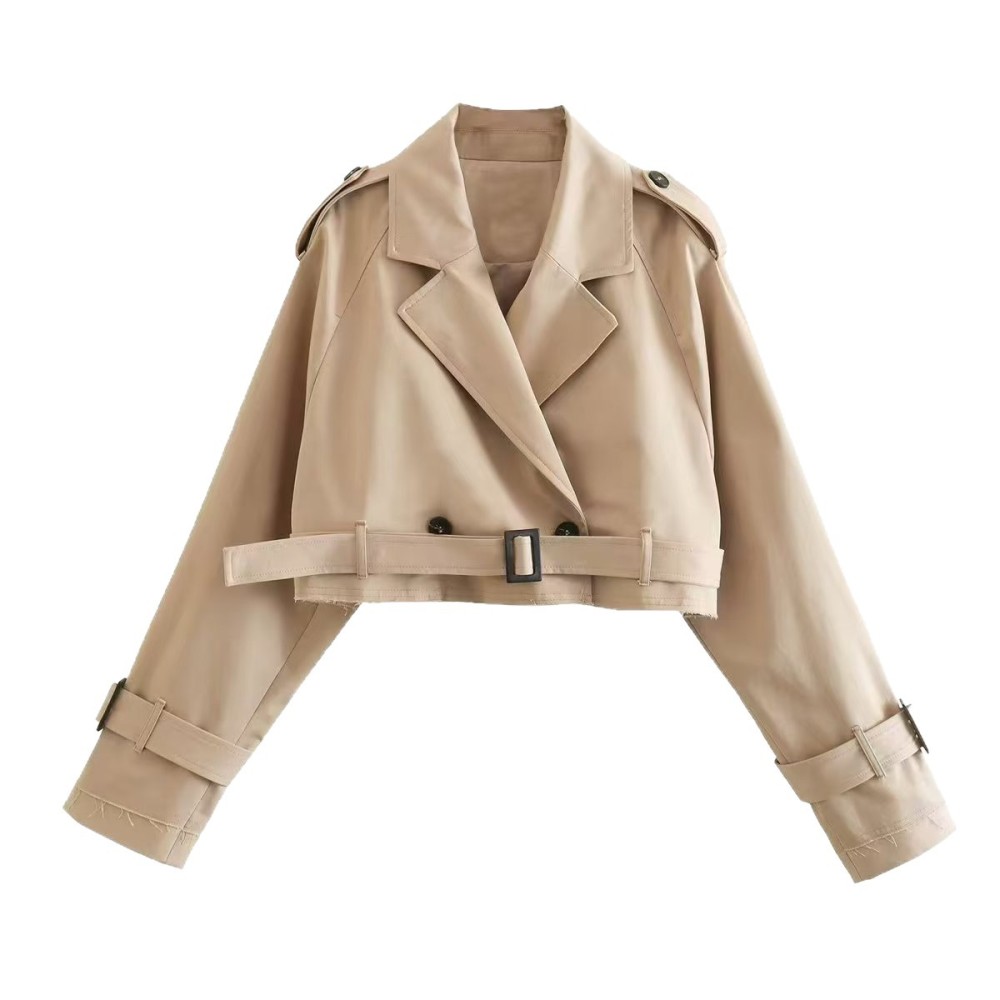 Trench Coat Formal - Autumn Spring Women Trench Coat Short