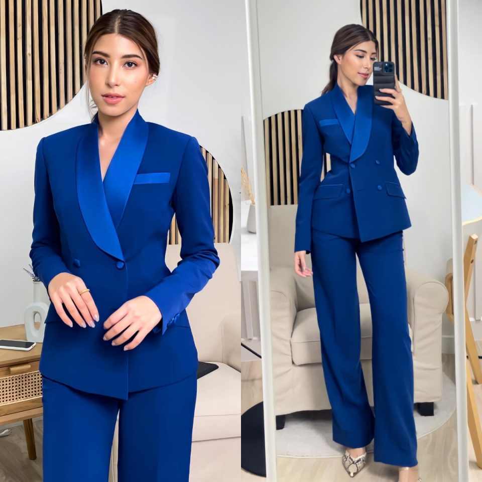 Women'S Formal Jackets To Wear With Dresses - Royal Blue Women Jacket Sets Customized