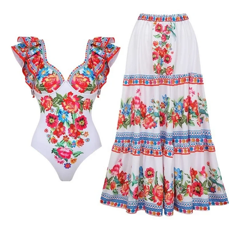 Printed One Piece Swimsuit for - Monochrome Suit Set review and price
