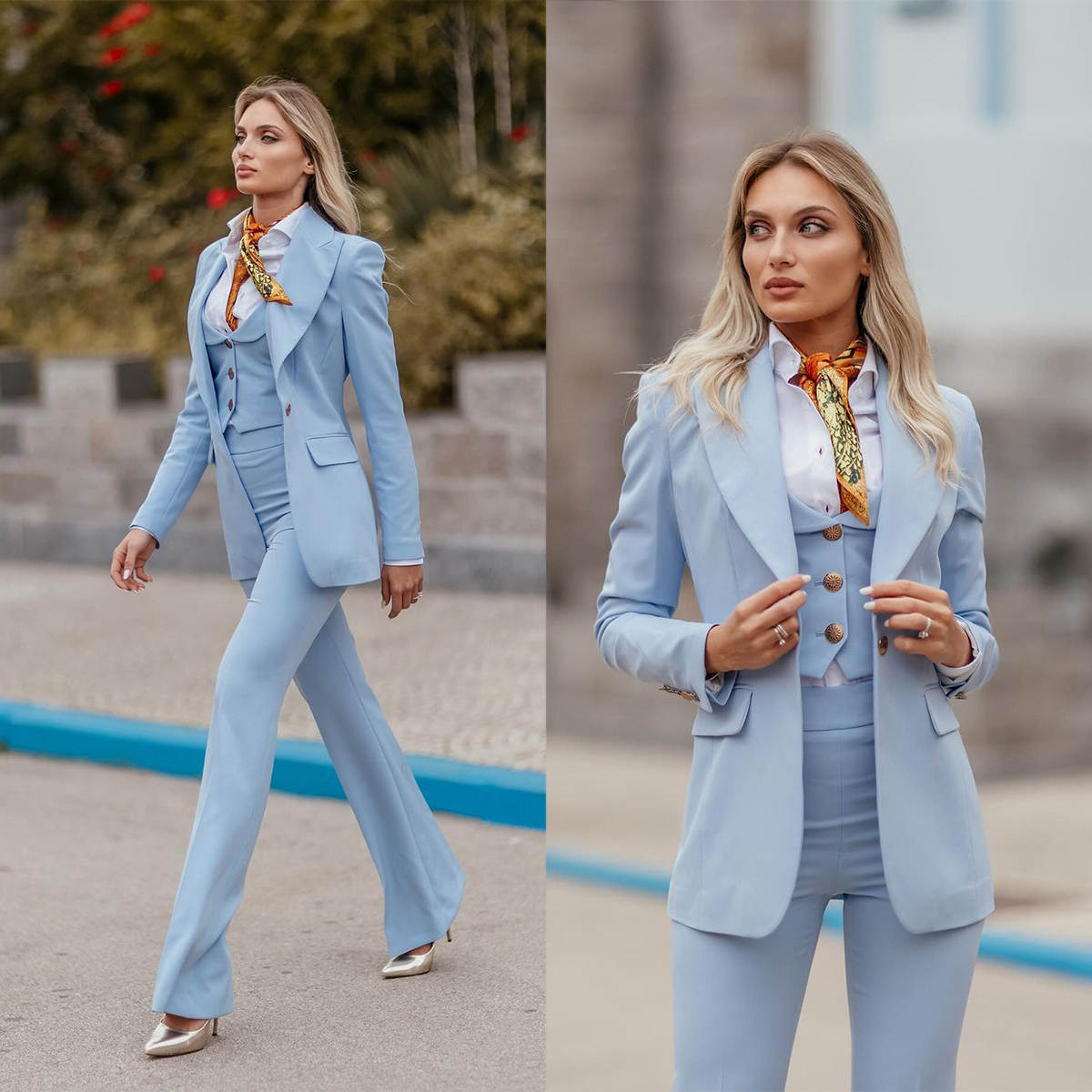 Women Formal Suits Sky Blue Pe - Women'S Formal Jackets To Wear With Dresses review and price
