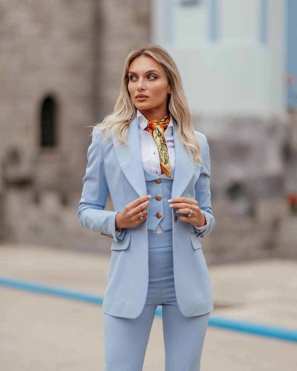Women Formal Suits Sky Blue Pe - Women'S Formal Jackets To Wear With Dresses review and price