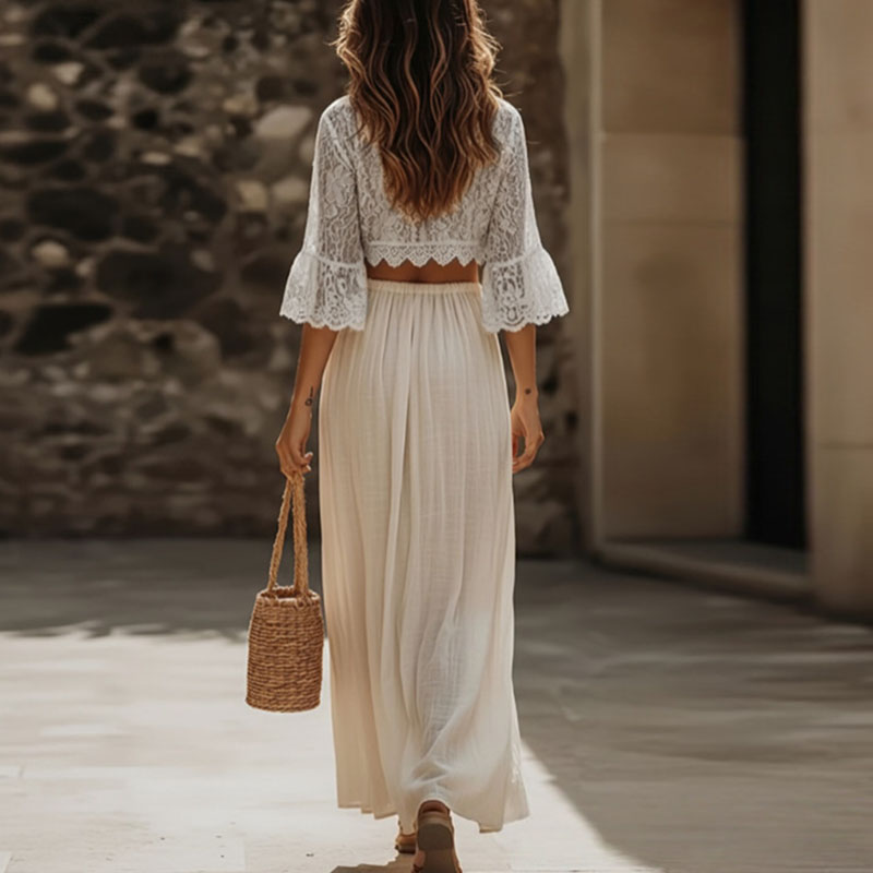 Womens Bohemian Lace Two Piece - Woman Formal Wear review and price