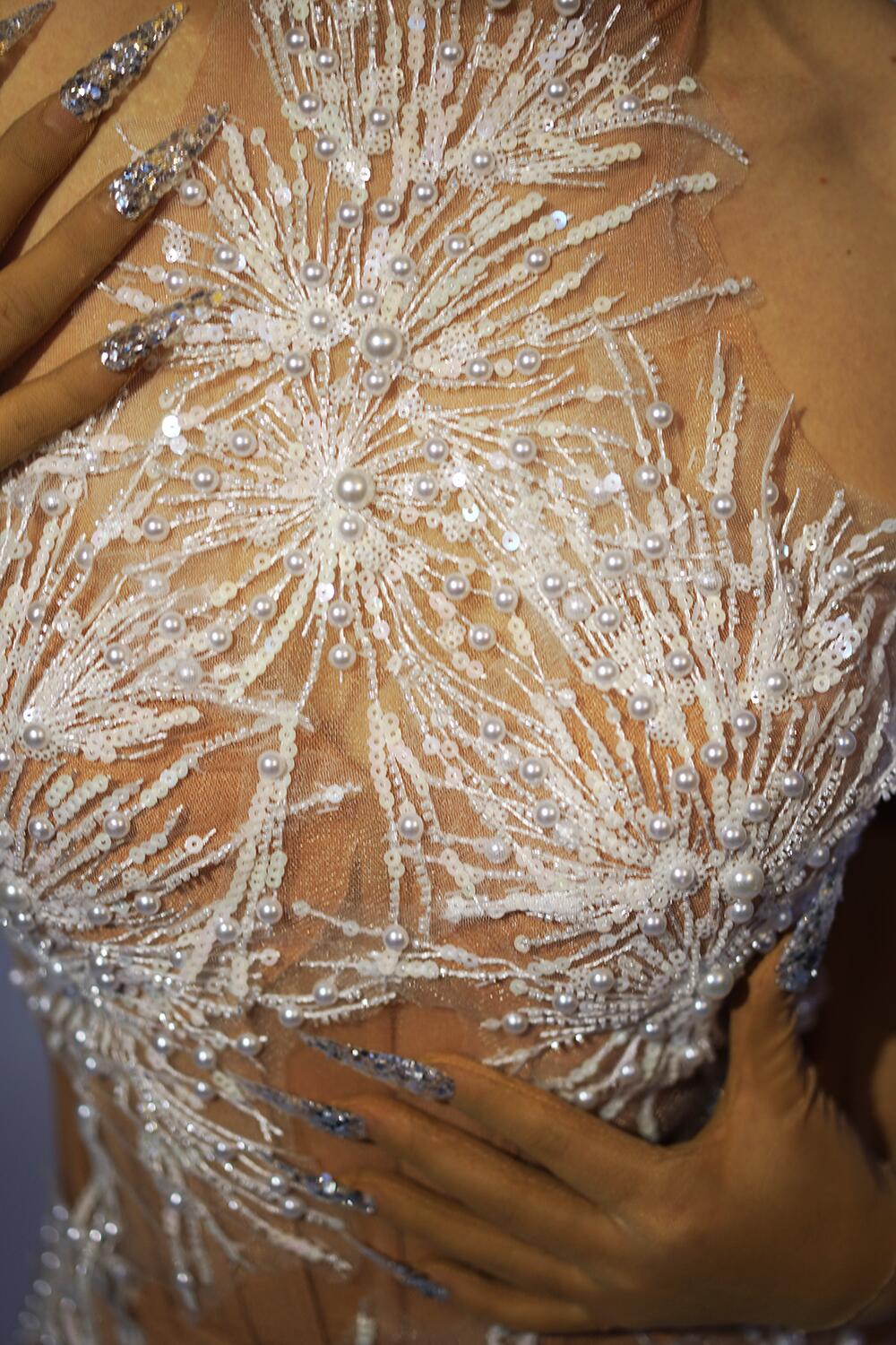Sparkly Rhinestones Pearls Sno - Woman Formal Wear review and price