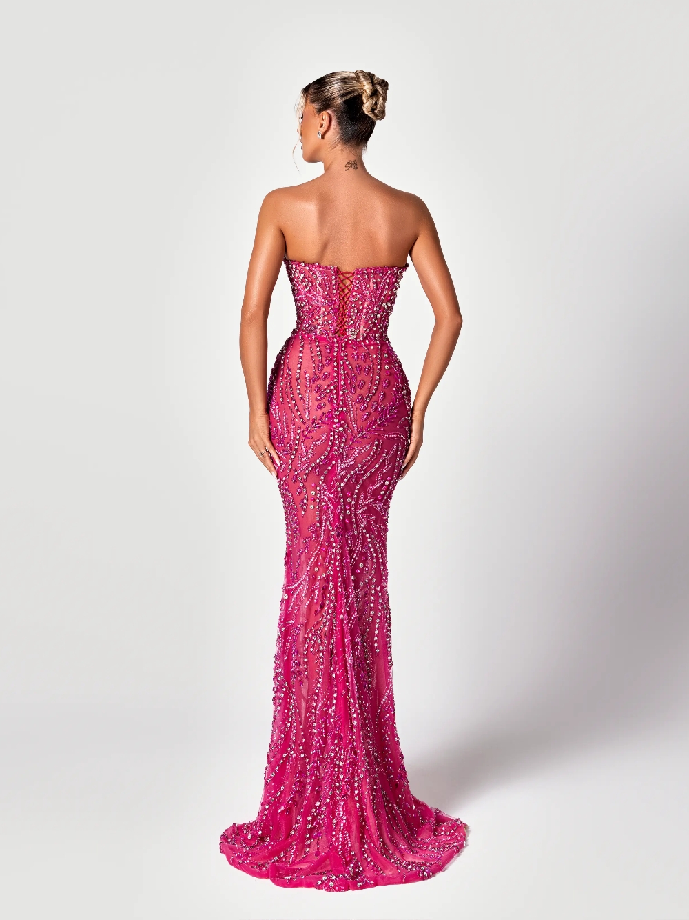 Fuchsia Cut Out Sweet Evening  - Formal Gala Wear Women review and price