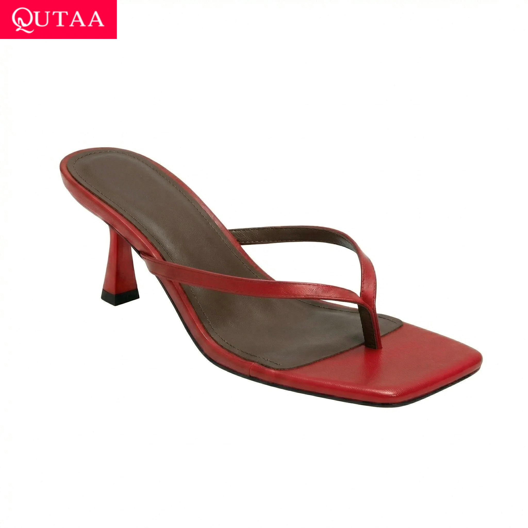 QUTAA News Fashion Flip-flops  - Kitten Heel Women review and price