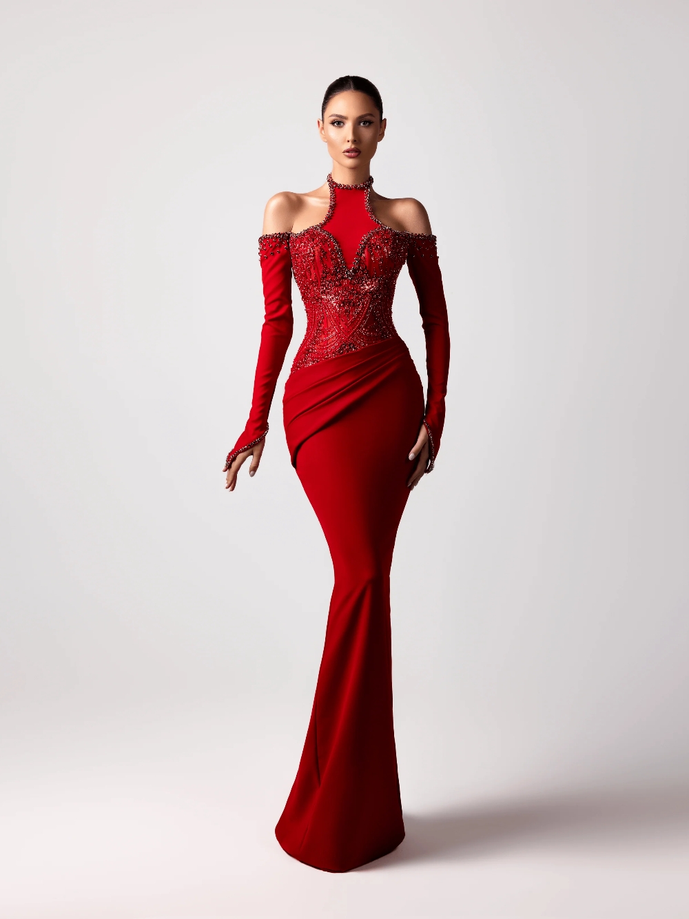 Red Sexy Halter Evening Dress  - Formal Gala Wear Women review and price