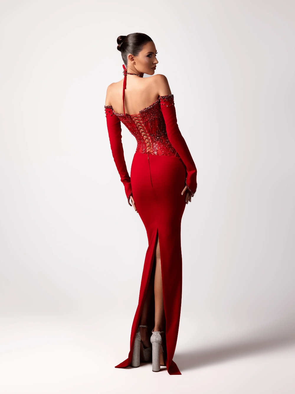 Red Sexy Halter Evening Dress  - Formal Gala Wear Women review and price
