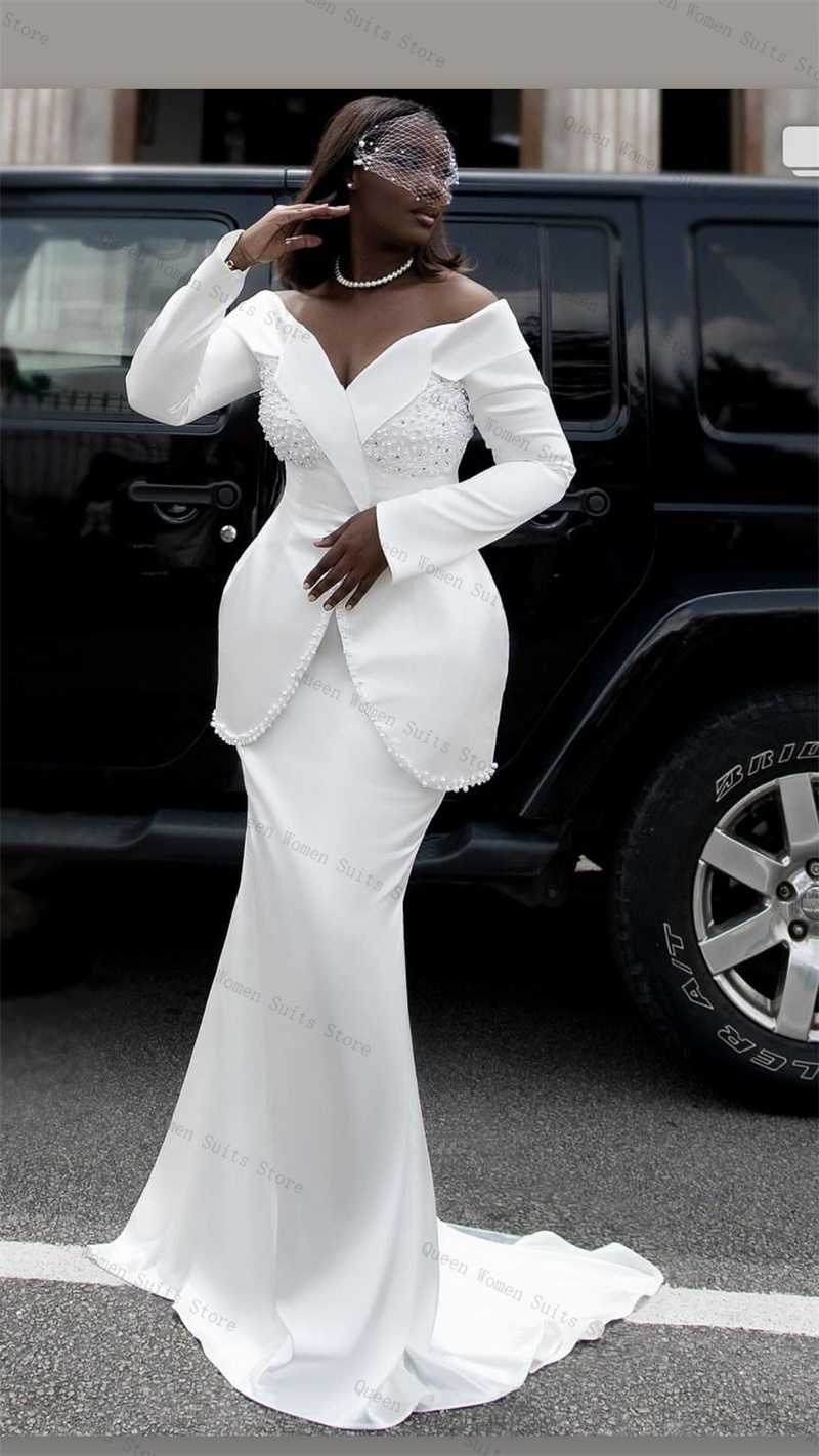White Pearls Women Suit Skirt  - Women'S Formal Jackets To Wear With Dresses review and price