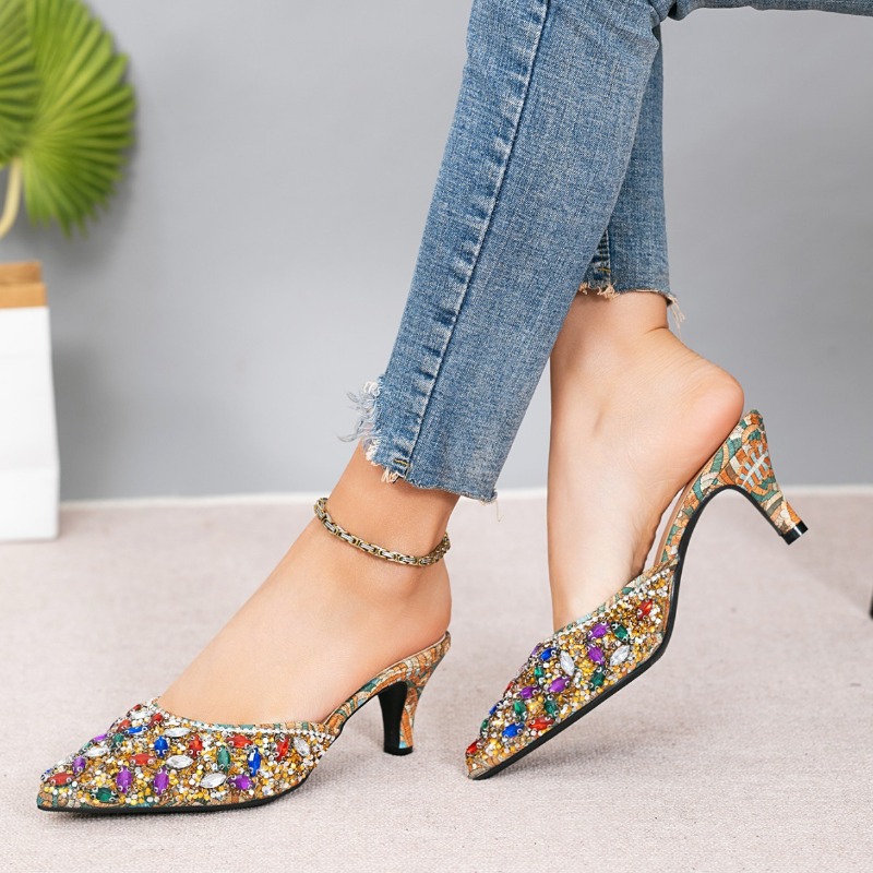 Luxury Rhinestone Kitten Heel  - Kitten Heel Women review and price