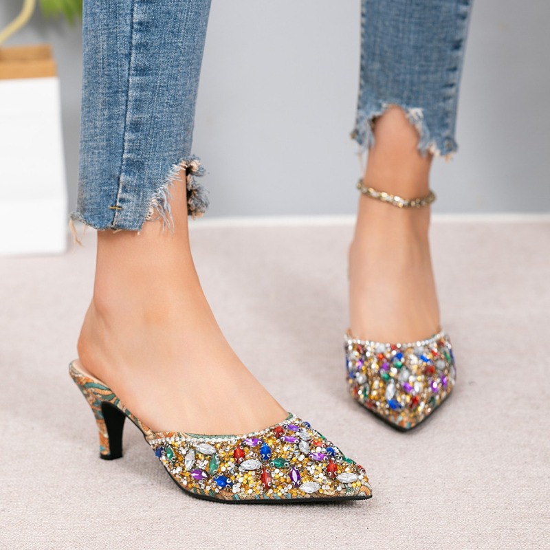 Luxury Rhinestone Kitten Heel  - Kitten Heel Women review and price