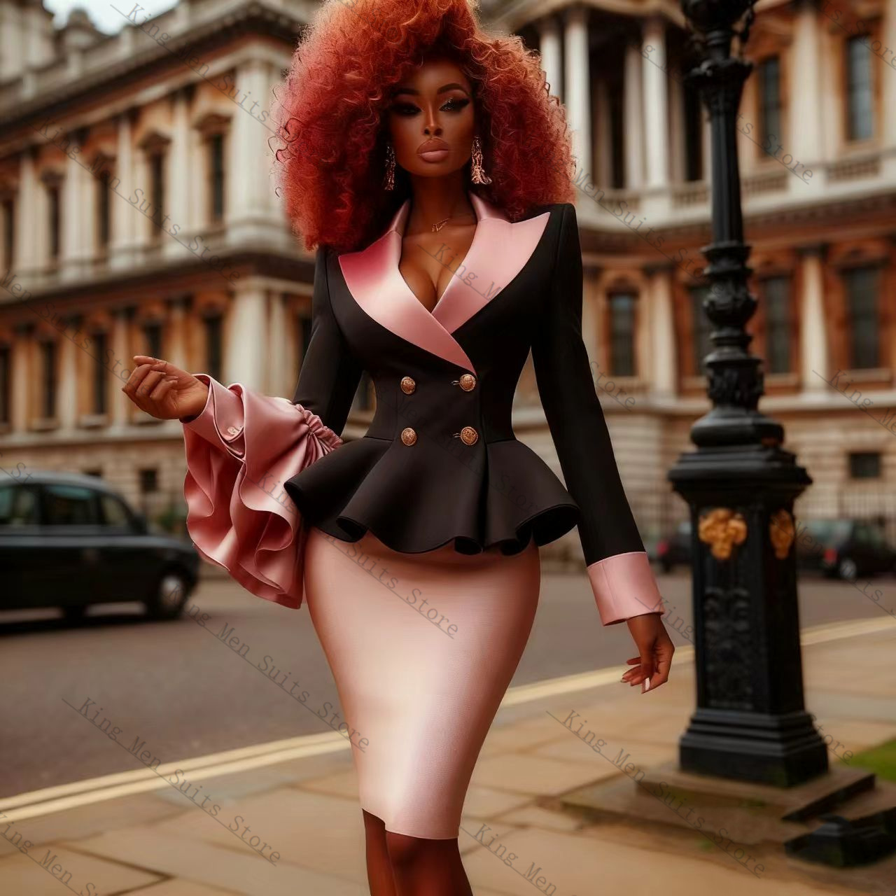 Black Pink Women Suit Set 2 Pc - Women'S Formal Jackets To Wear With Dresses review and price