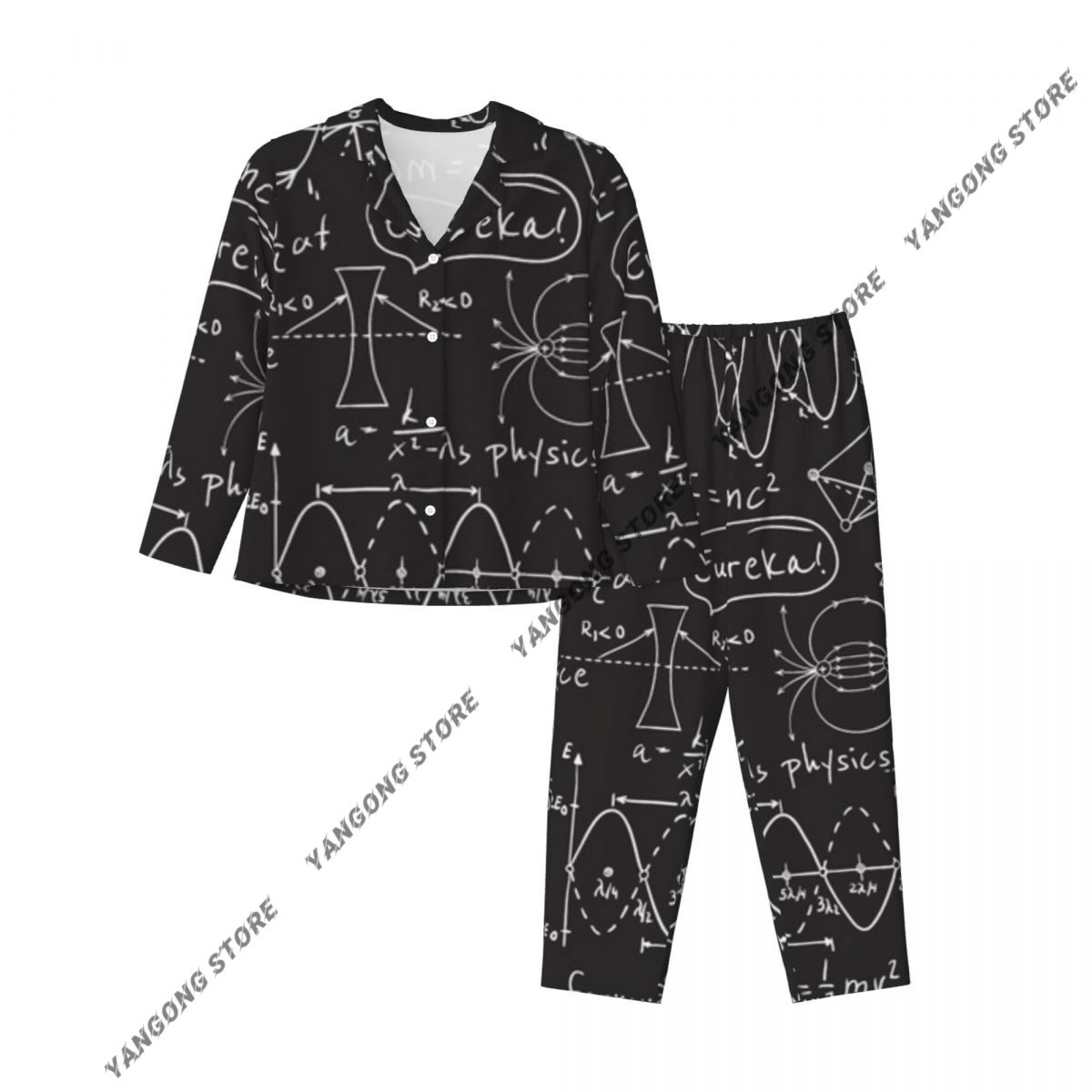 Women Sleepwear Pajamas Scienc - Monochrome Suit Set review and price