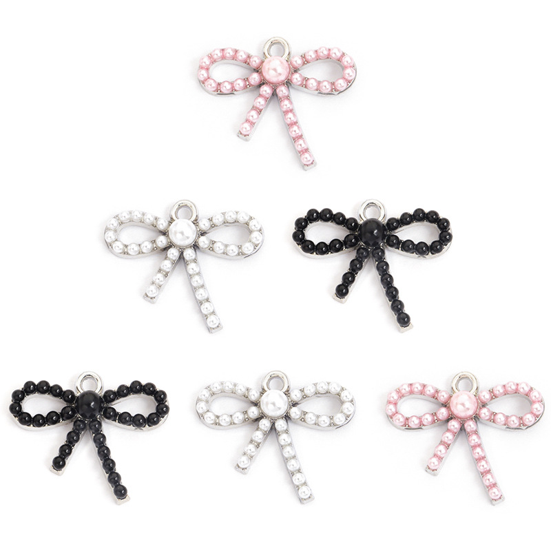 100PC/lot Bowknot Pendant Char - Pearl Necklace Set review and price