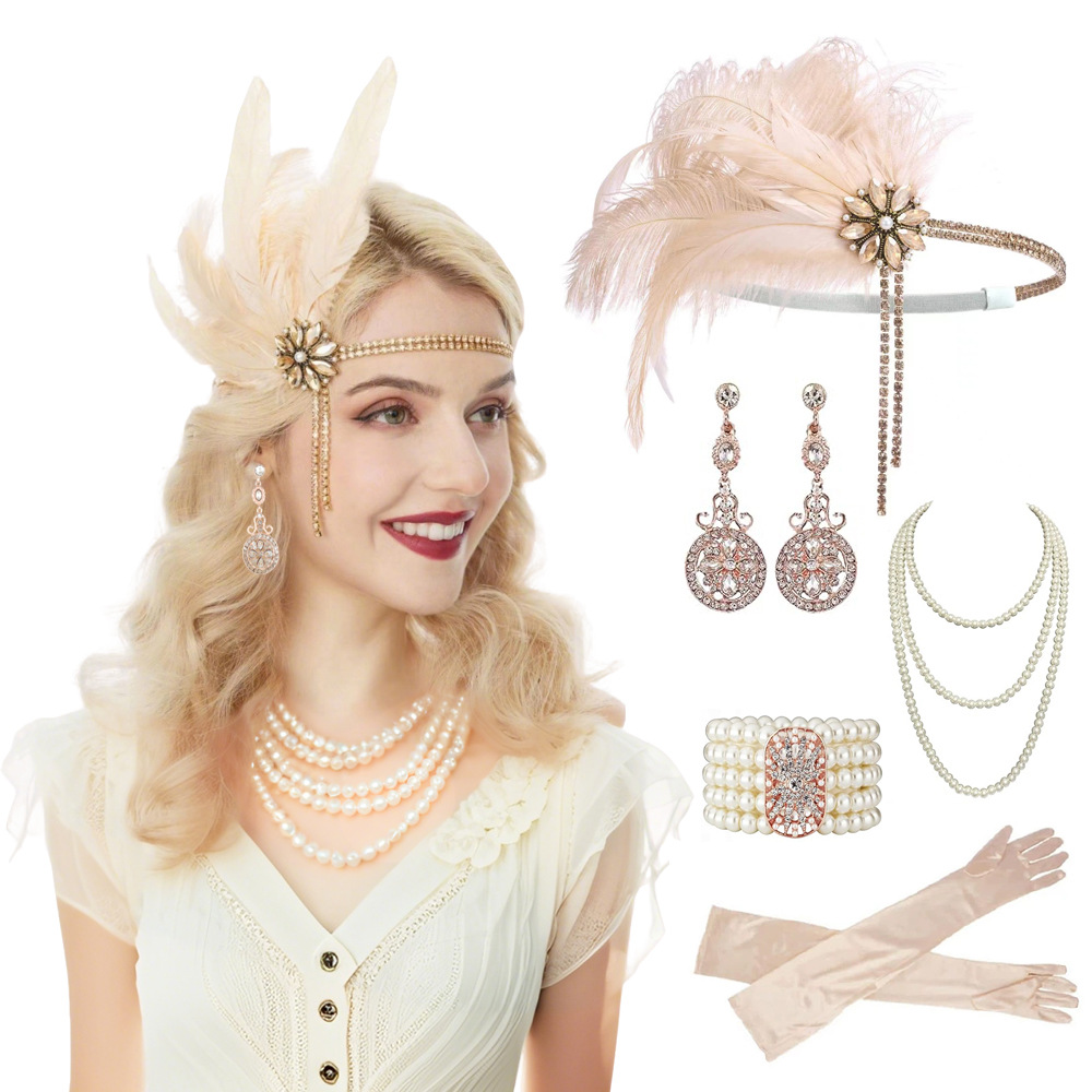 1920s Vintage Party Jewelry Se - Pearl Necklace Set review and price