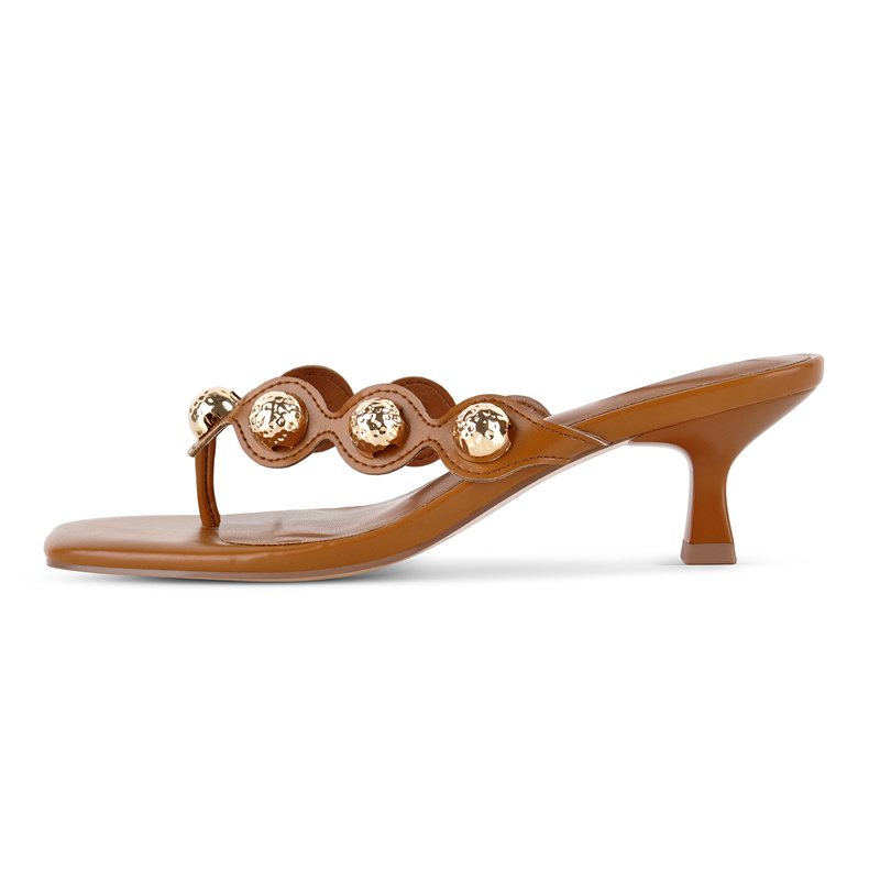 Onlymaker Square Toe Brown Tho - Kitten Heel Women review and price