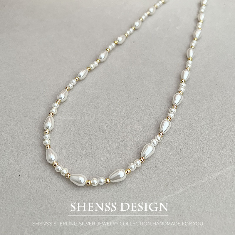 Elegant Imitation Pearl Water  - Pearl Necklace Set review and price