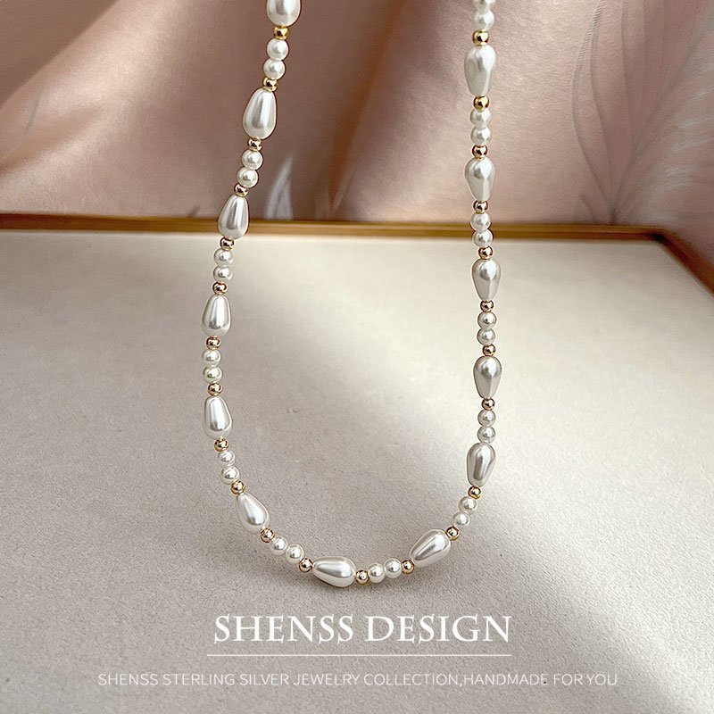Elegant Imitation Pearl Water  - Pearl Necklace Set review and price