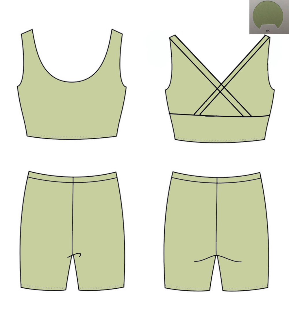 Monochrome Yoga Material Back  - Monochrome Suit Set review and price