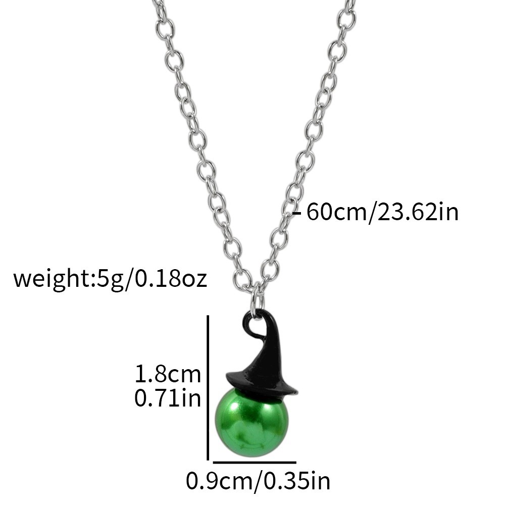 Wicked Inspired Witch Hat & Cr - Pearl Necklace Set review and price