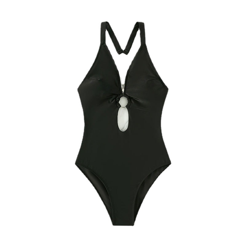 Cikini-Plunging Swimsuit for W - Monochrome Suit Set review and price