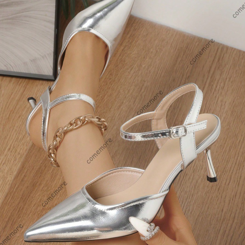 Women's Chic Silver Kitten Hee - Kitten Heel Women review and price