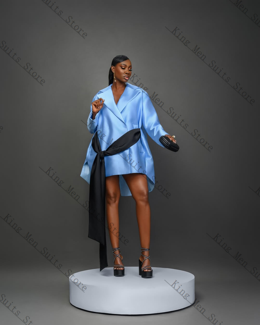 Blue Elegant Women Suit Skirt  - Women'S Formal Jackets To Wear With Dresses review and price