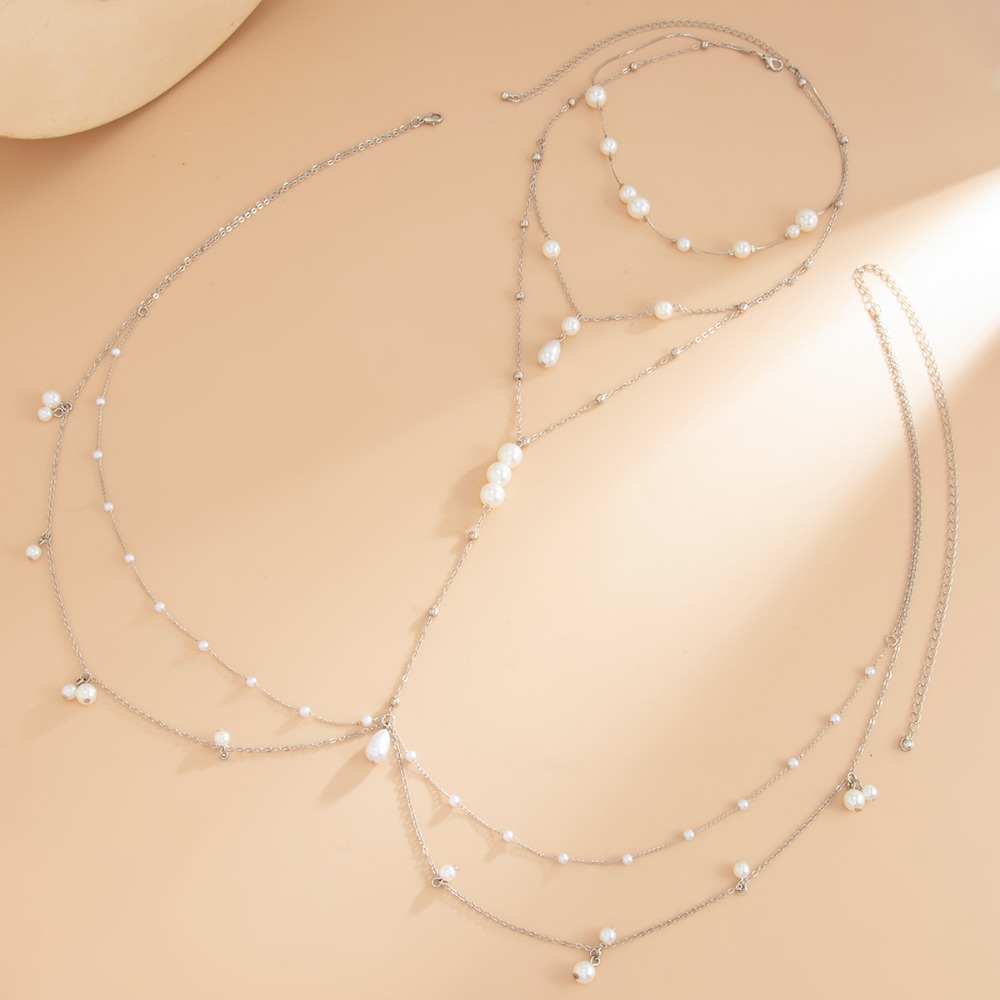 Multi Layer Imitation Pearl Ne - Pearl Necklace Set review and price