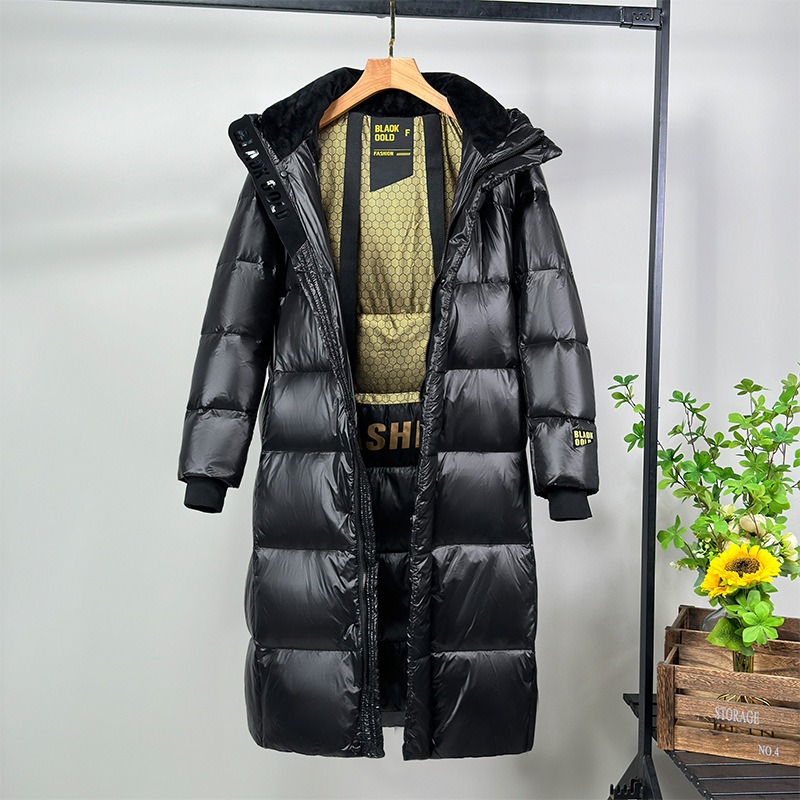 Winter Black Hooded Down Jacke - Trench Coat Formal review and price