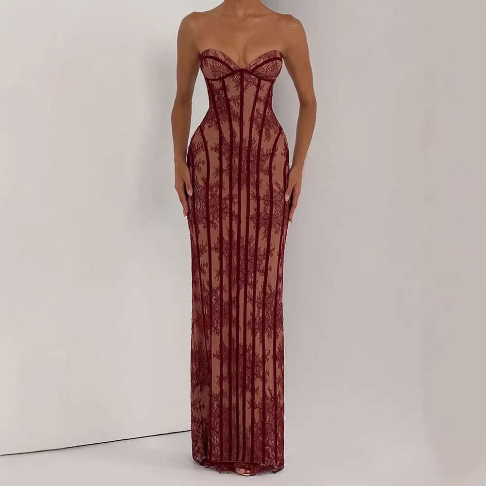 Strapless Bodycon Maxi Dress f - Woman Formal Wear review and price