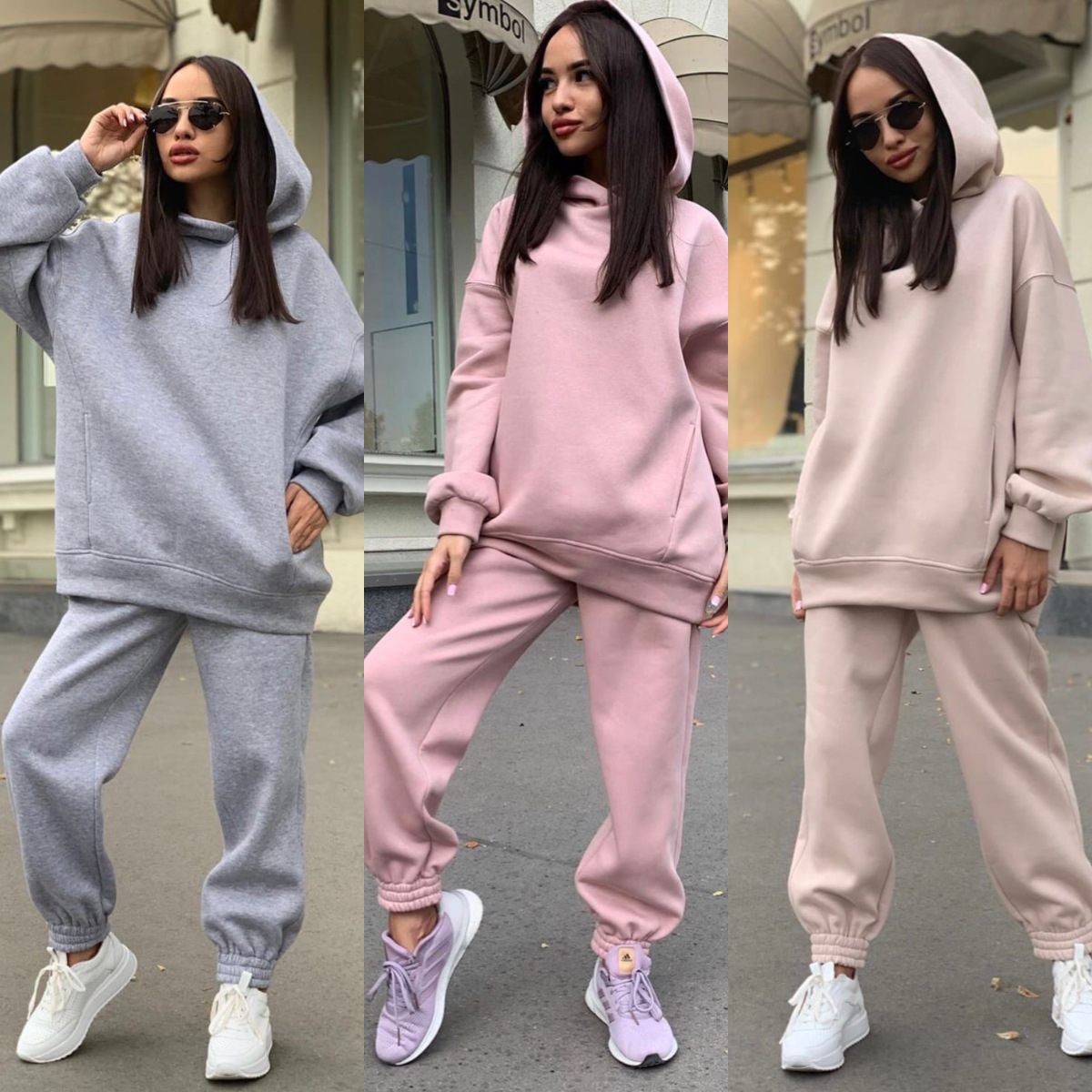 Monochrome Hooded Hoodie Set C - Monochrome Suit Set review and price