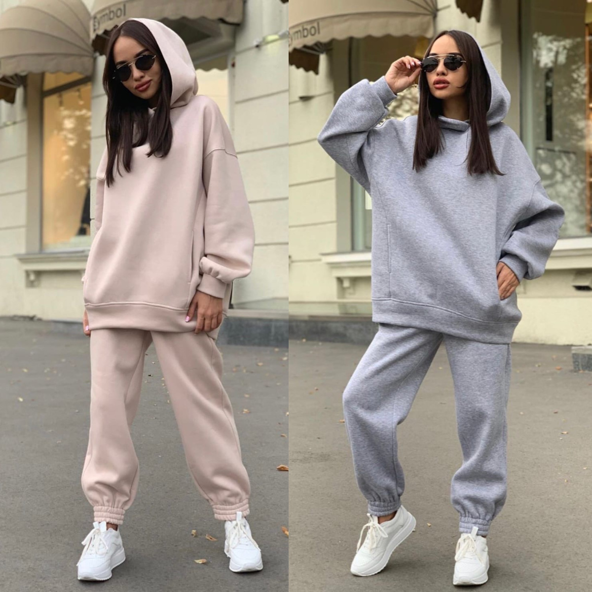 Monochrome Hooded Hoodie Set C - Monochrome Suit Set review and price