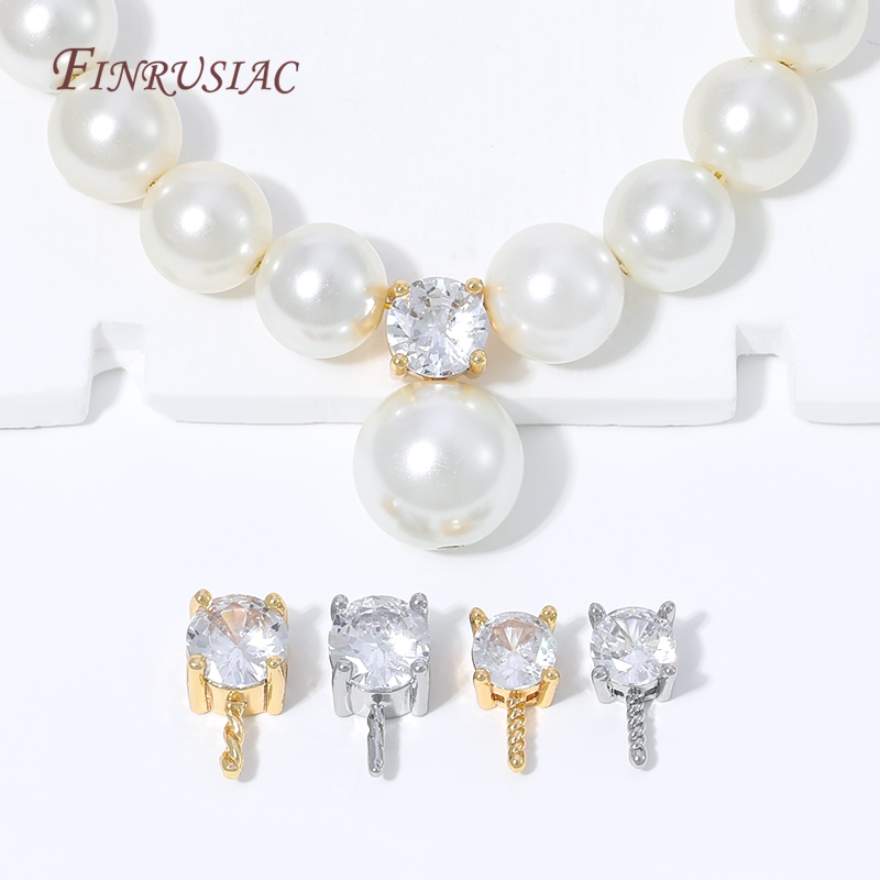 18K Gold Plated CZ Prong Set P - Pearl Necklace Set review and price